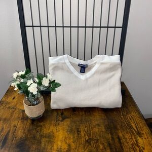 Cream V-Neck Sweater
